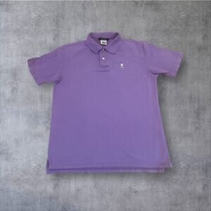 Psycho Bunny Men's Polo Shirt Size 6 Large Purple 100% Pima Cotton Made in Peru